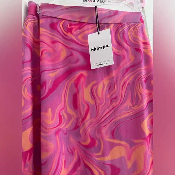 NWT ShowPo swirl print mesh maxi skirt - US 6/ UK 10 - Picture 7 of 7